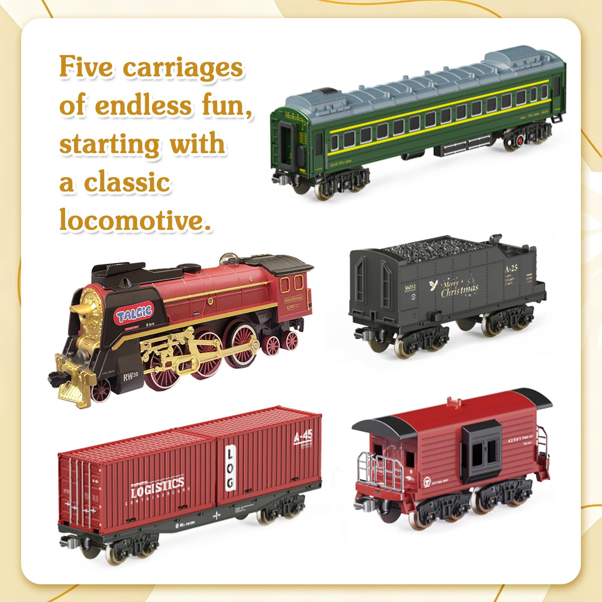 Hidden battery coal tender preserves vintage look while powering cabin lights