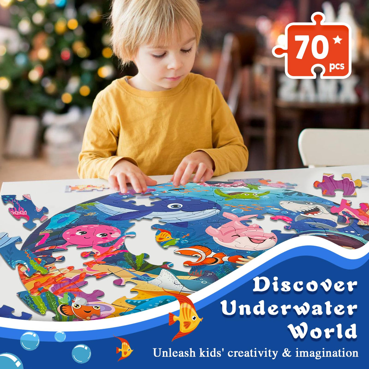 TALGIC sea creatures close-up helps kids identify species while building fine motor skills