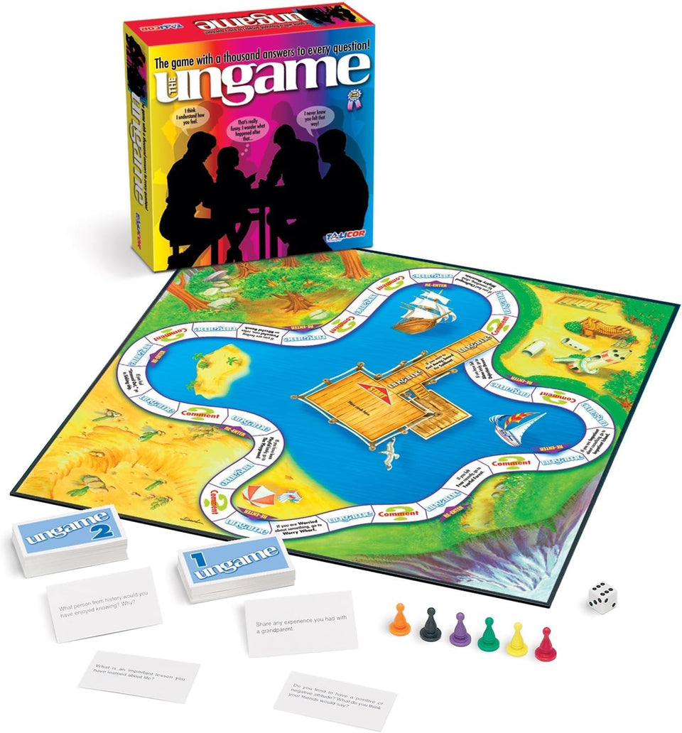 TaliCor The Ungame box opens to invite open conversations and emotional connection.