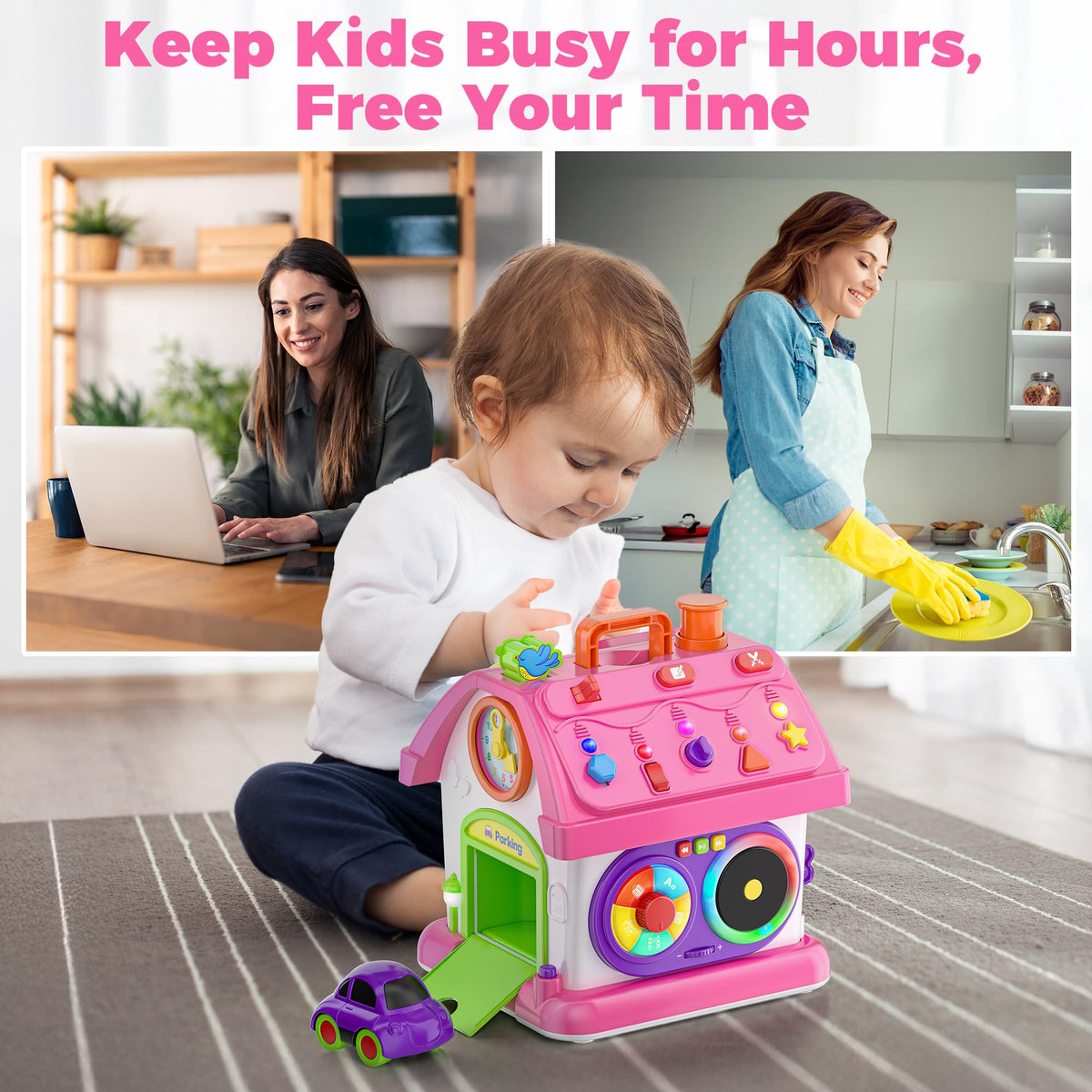 Talkfun door and key invite imaginative play and cause-effect discovery.