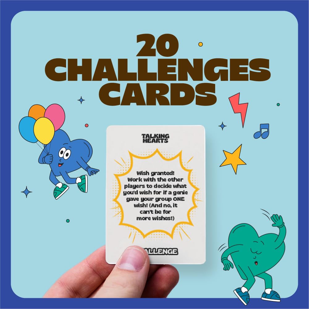 Talking Hearts 20 challenges promote active, playful family bonding.