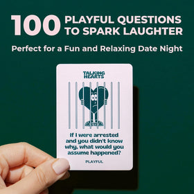 Talking Hearts dating card game spread inviting playful and thoughtful conversations on date nights.