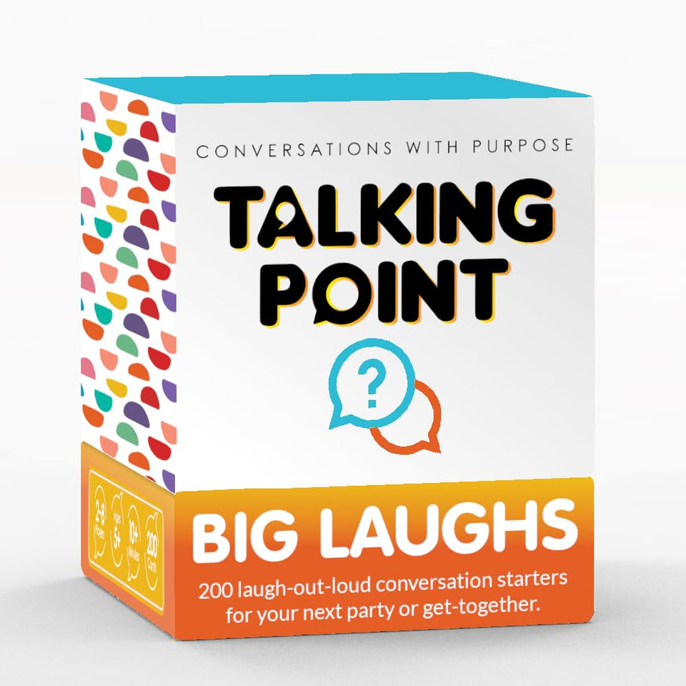 Talking Point Cards big-laughs card pack sparks quick family laughter during game night.
