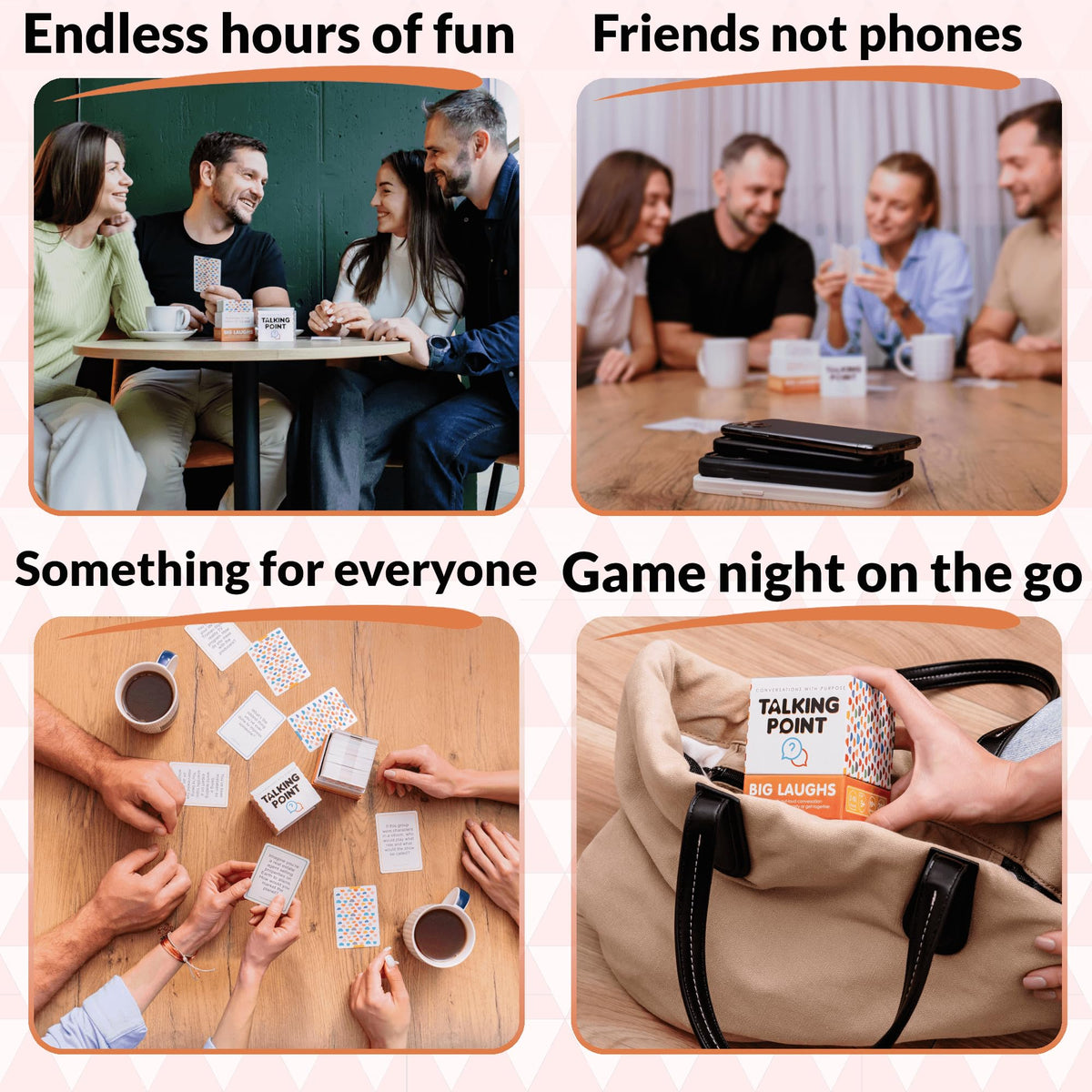 Talking Point Cards car-ride-game keeps travelers entertained with lighthearted prompts.