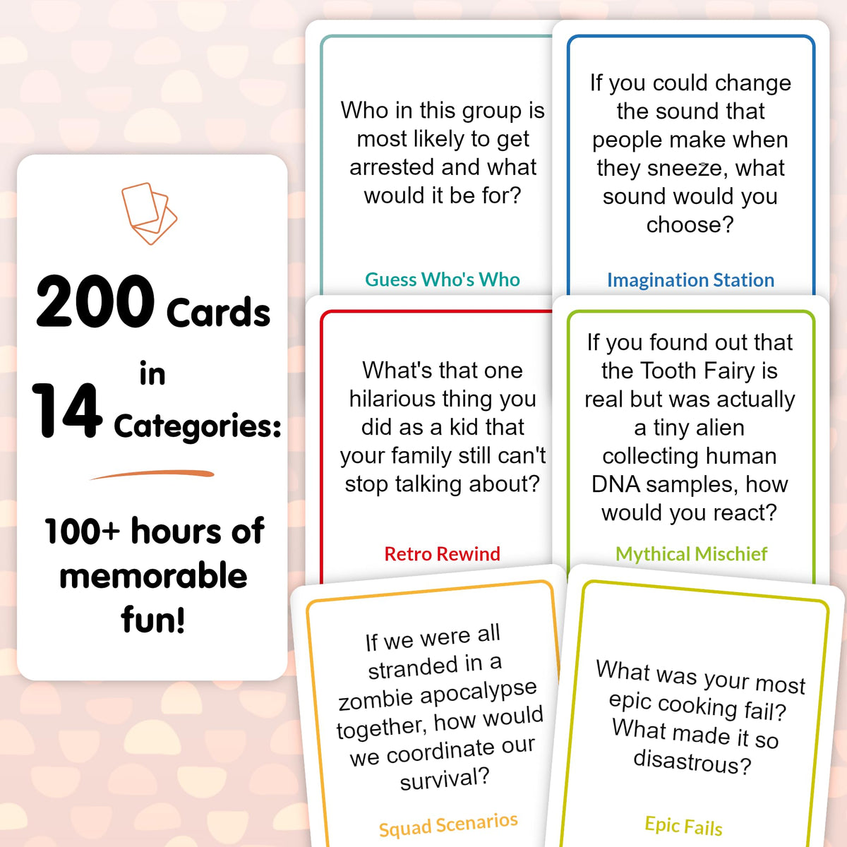 Talking Point Cards group-play highlights screen-free bonding and memorable stories.
