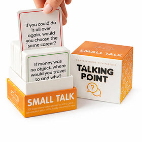 Talking Point Cards icebreaker deck front ready for social storytelling and connection