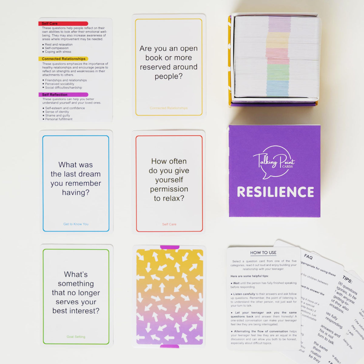 Talking Point Cards icebreaker game sparks deeper family connection.