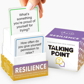 Talking Point Cards resilience pack cover inviting family conversations to strengthen trust and connection.