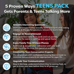 Talking Point Cards Teens Edition question cards spread invites open dialogue during car rides.
