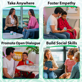 Talking Point Cards therapist-designed back with professional caregiver insights.
