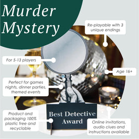 Talking Tables murder mystery game props scene demonstrates immersive clues for guests