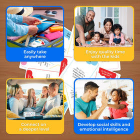 TalkWise 6-topics color-coded card set arranged by color for easy prompts.