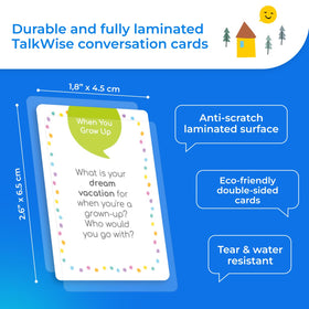 TalkWise 700 cards promote quality time during teen and family interactions.