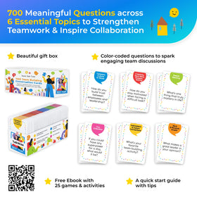 TalkWise cards in use during a coffee break encourage open conversations.
