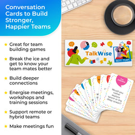 TalkWise in a modern meeting room sparks deeper group discussions.