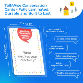 TalkWise six-topic set supports diverse team conversations.