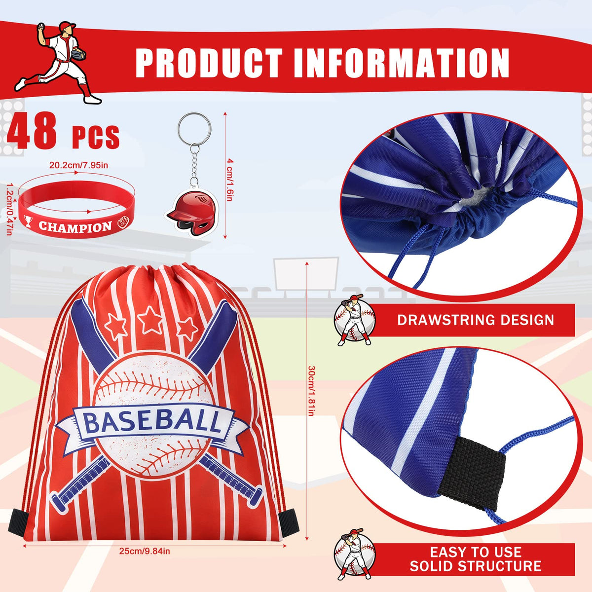 Talltalk baseball keychain, acrylic charm ideal for bags or keys