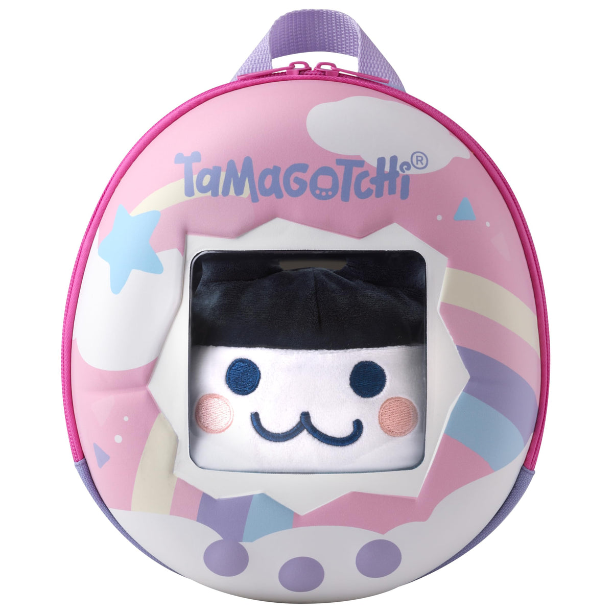 Tamagotchi Adventure Backpack Mimitchi front view, ready for on-the-go play and travel.