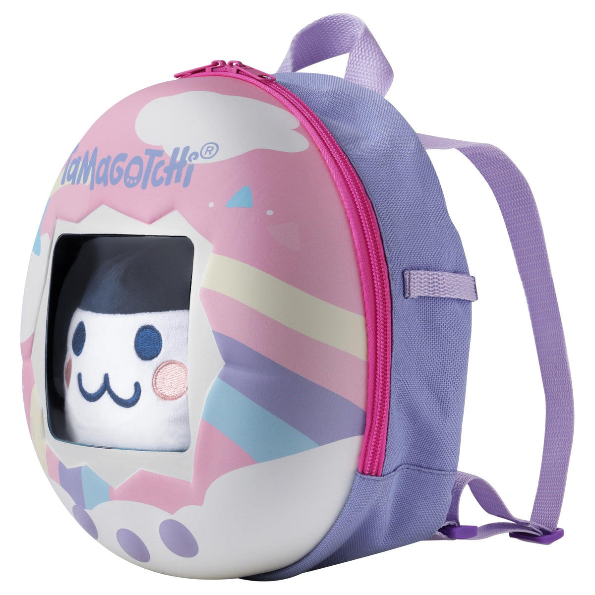 Tamagotchi Adventure Backpack Mimitchi side view, comfortable carry for daily outings.