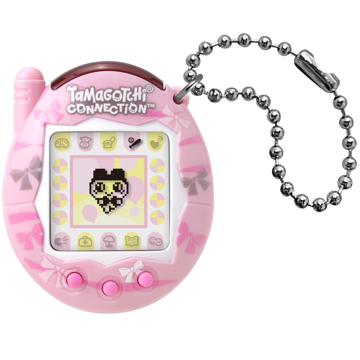 Tamagotchi Connection Dainty Bows pastel shell for nostalgic play and collectability.