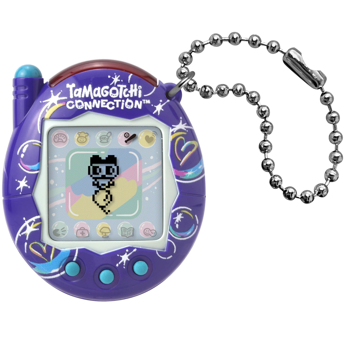 Tamagotchi Connection Soapy Bubbles shell demonstrates a vibrant purple design for joyful play.