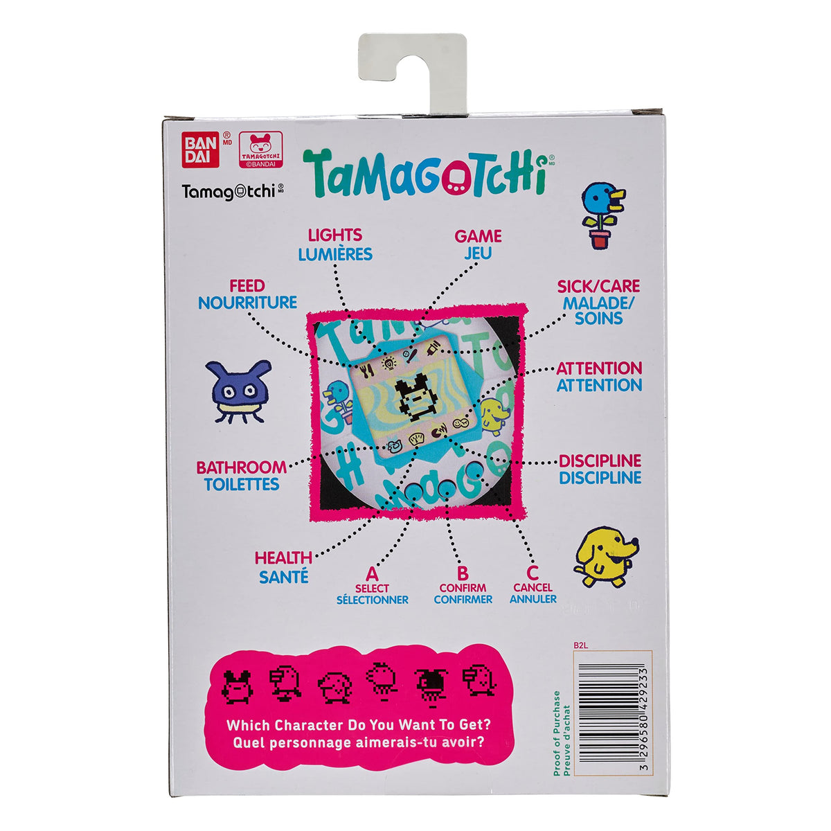Tamagotchi digital pet care cues convey classic duties like feeding