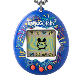 Tamagotchi Festival Sky shell with fireworks adds festive charm to on-the-go care.