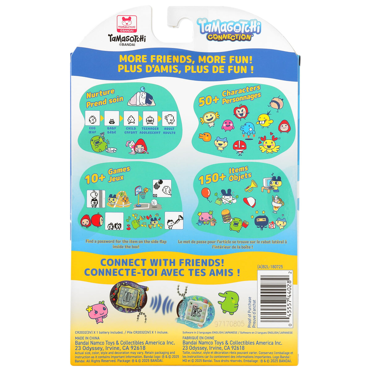 Tamagotchi Gotchi Points reward system to unlock items and upgrades.