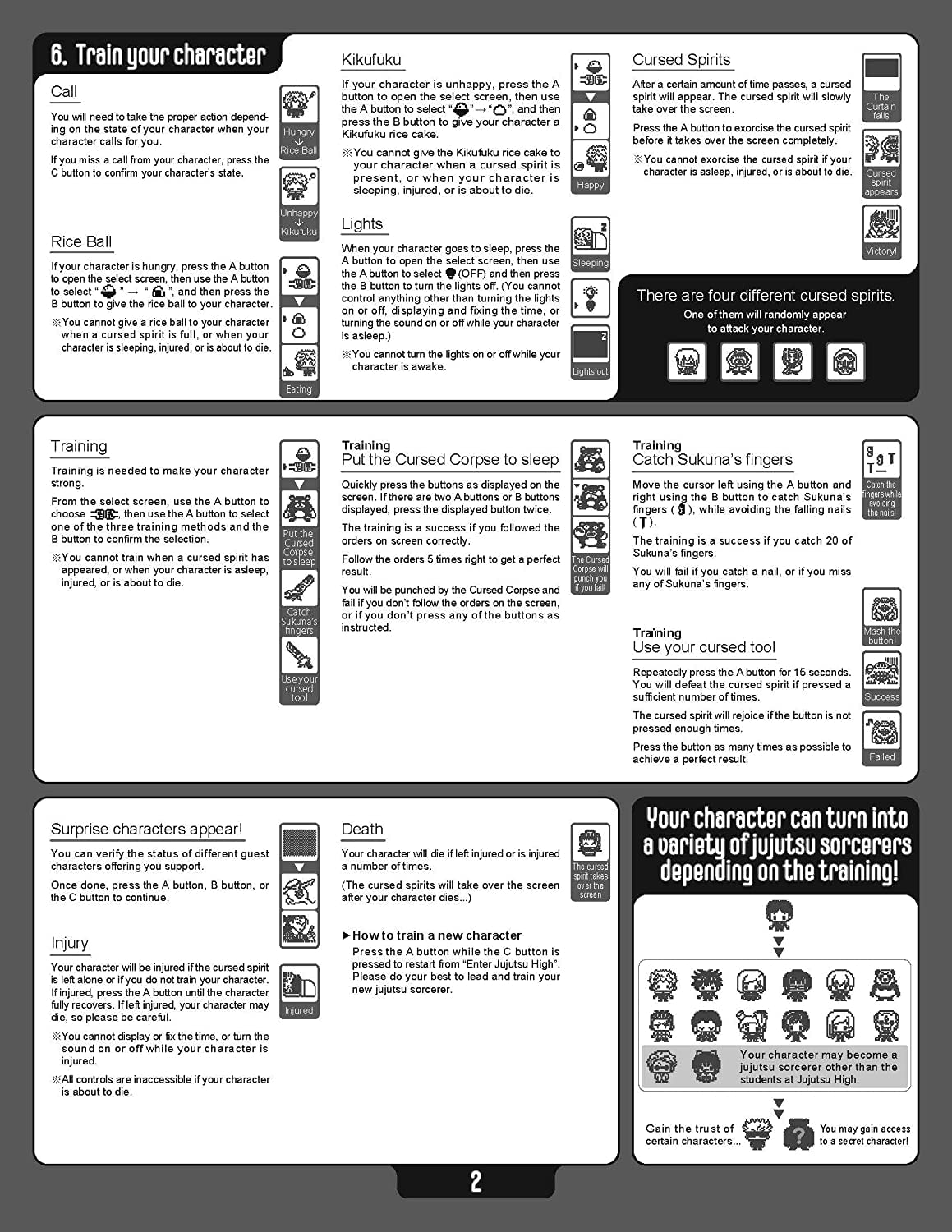 Tamagotchi Nano Curse sleep mini-game encourages calm focus