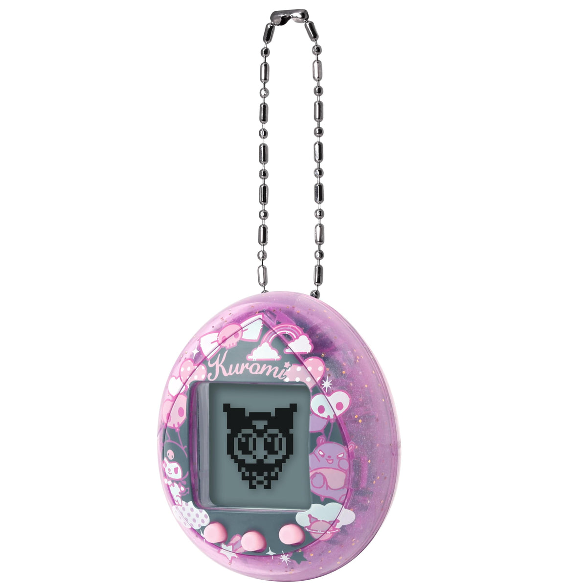 Tamagotchi Nano Sanrio Kuromi Kuromi lavender version offers magical sparkle and tactile delight.