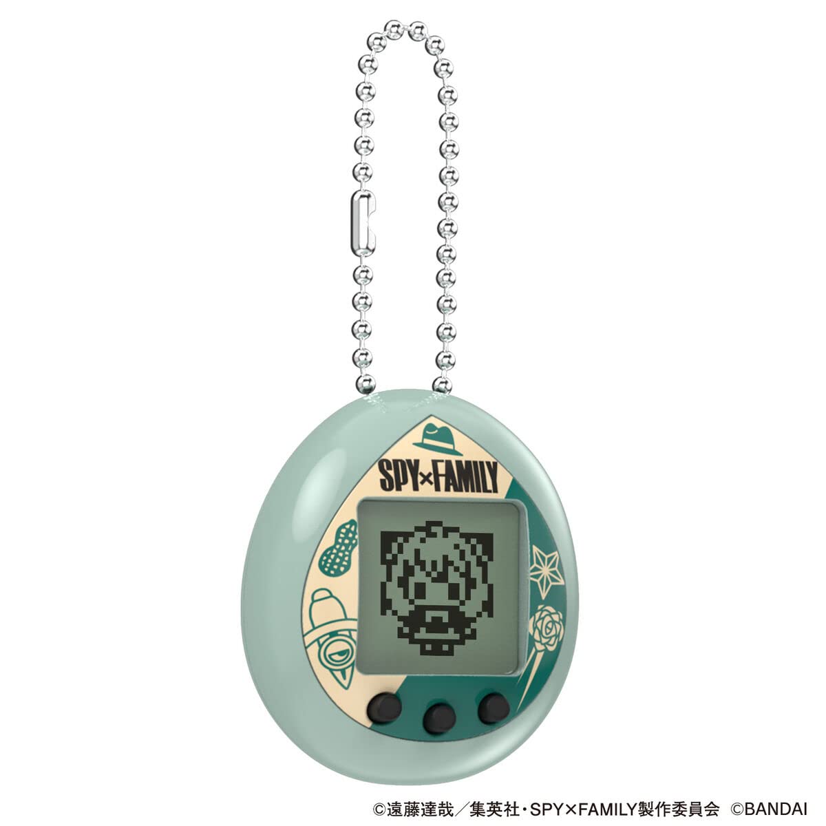 Tamagotchi Nano Spy Green outfit variety created by care choices.