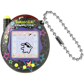Tamagotchi Neon Stars shell design with neon accents for portable retro charm.