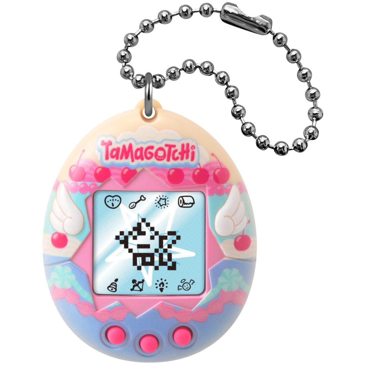Tamagotchi Original Angel Cake shell design adds whimsy to daily play.