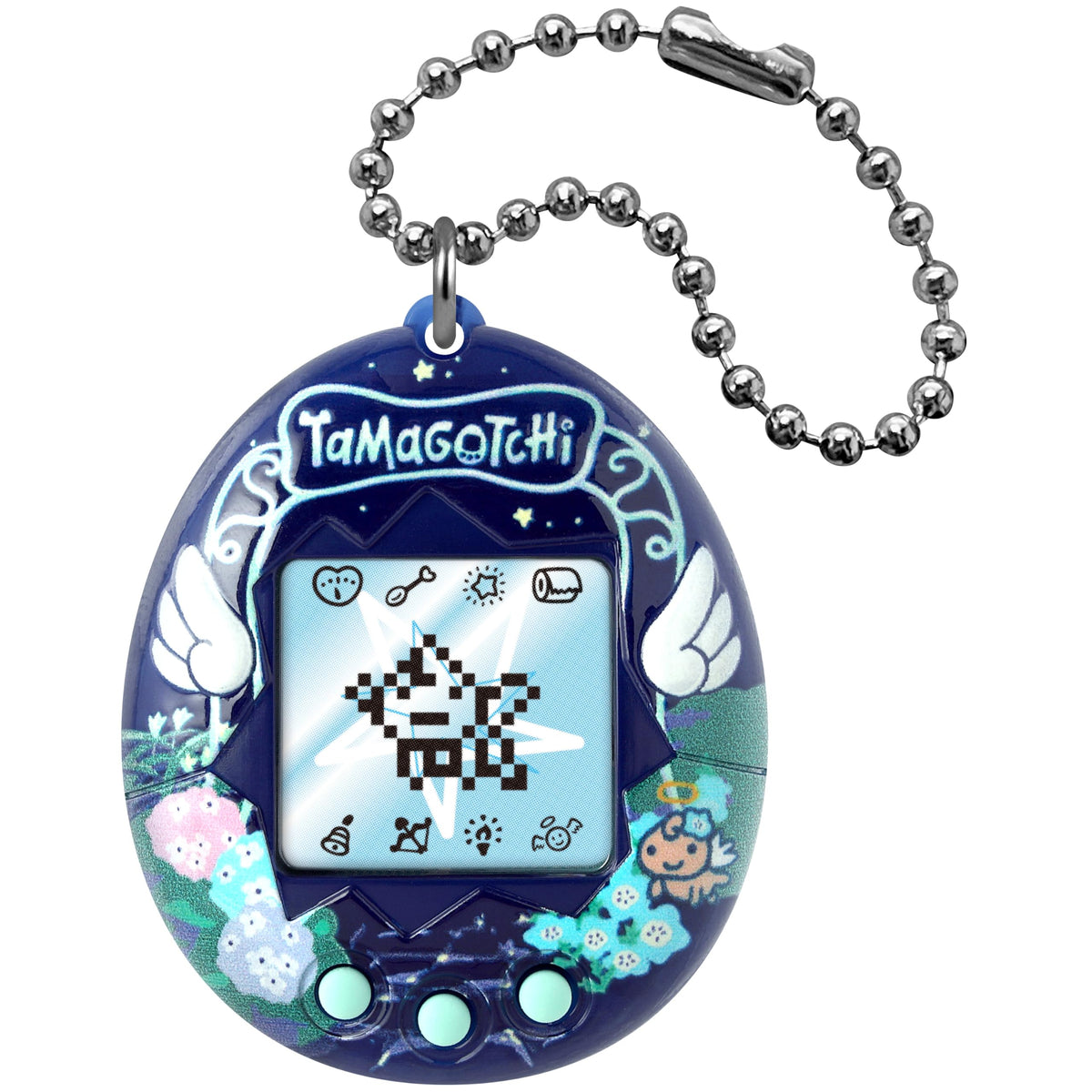 Tamagotchi Original Angel Night Garden shell design adds stylish portability.