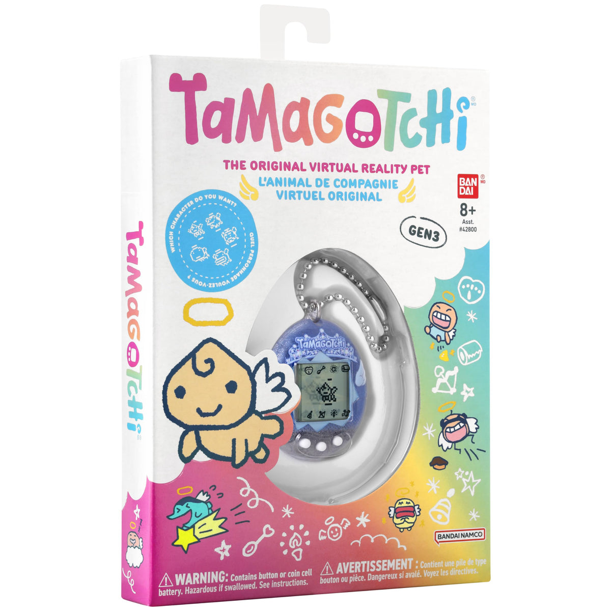 Tamagotchi Original Angel Tiara tap feature—interactive summons and playful surprises.