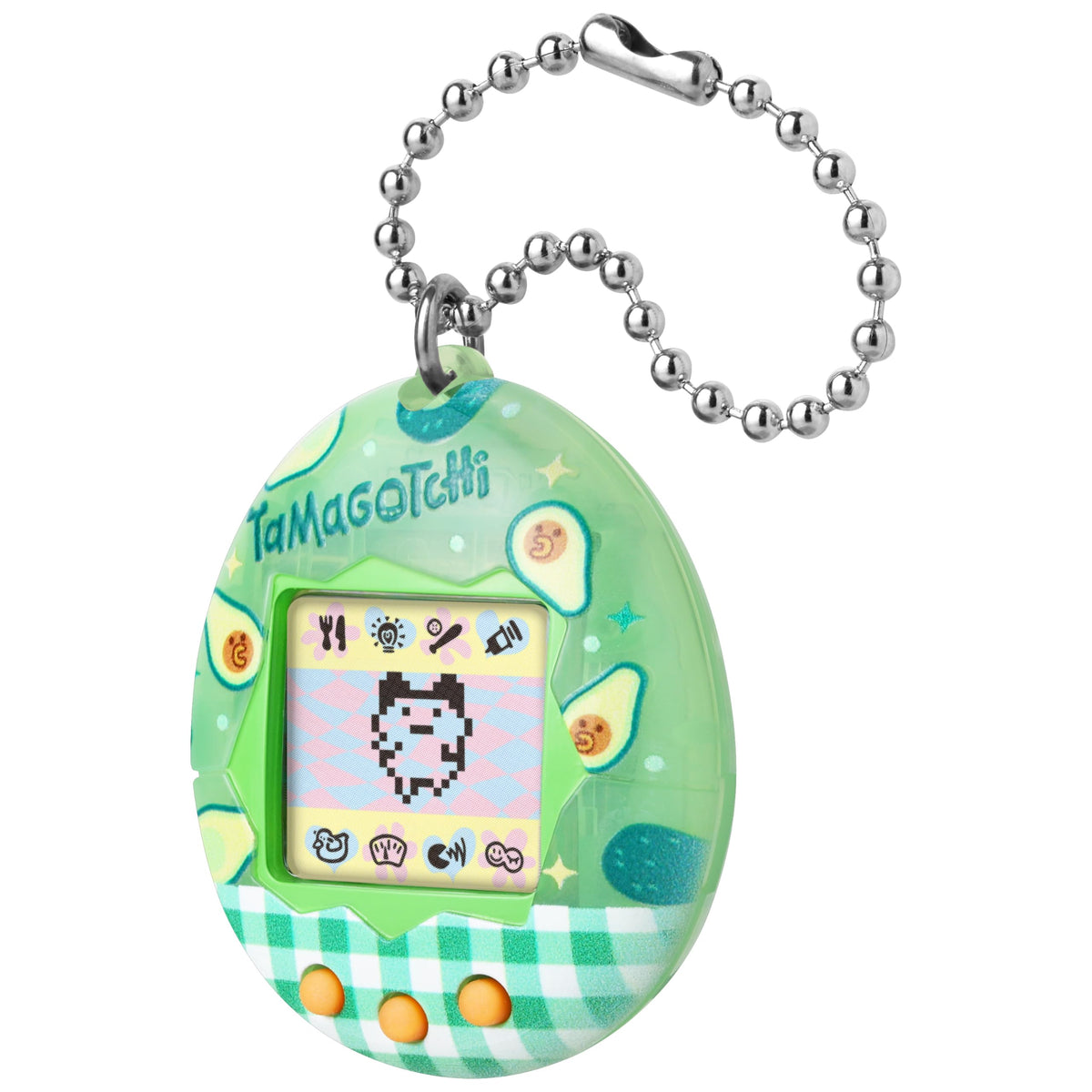 Tamagotchi Original Avocado Mix digital pet display with retro charm