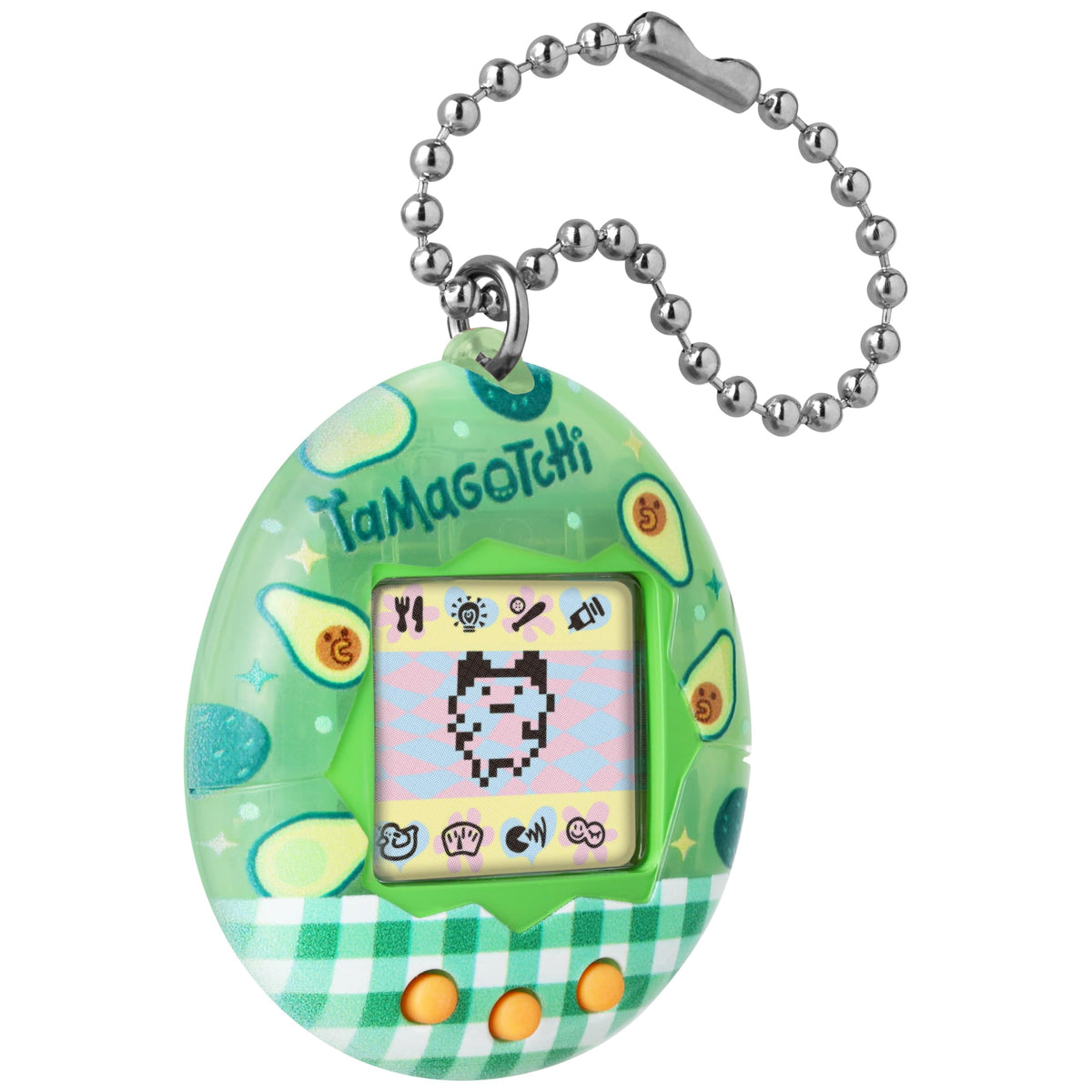Tamagotchi Original Avocado Mix journey egg to adult in compact form