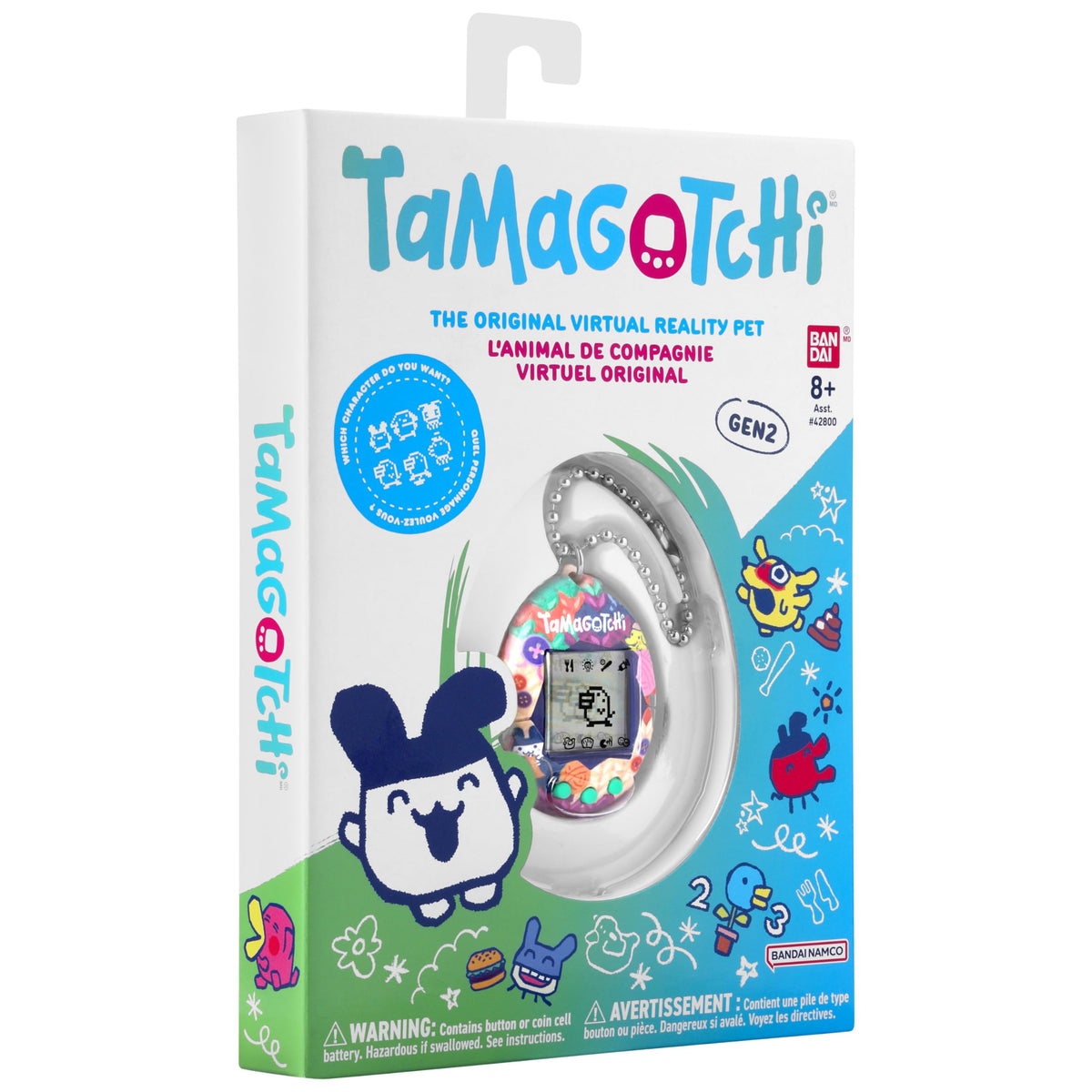 Bag charm attachment on Tamagotchi Original shows portable companionship