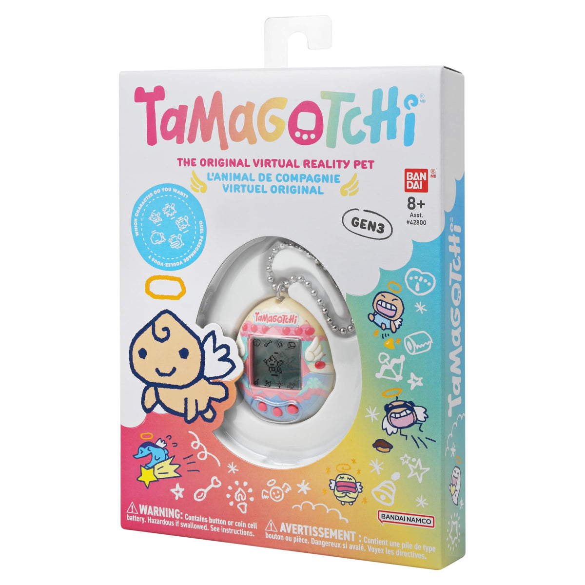 Tamagotchi Original bag clip keeps your digital pet with you on the go.