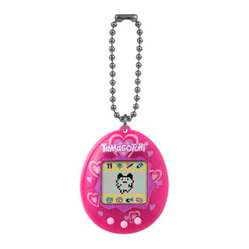 Tamagotchi Original care ritual with feeding and cleaning actions on the go.