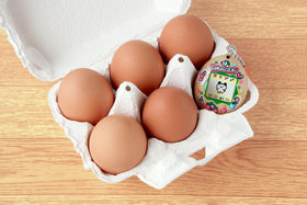 Care routine screen on Tamagotchi Original Celebration Egg showing feeding and cleaning