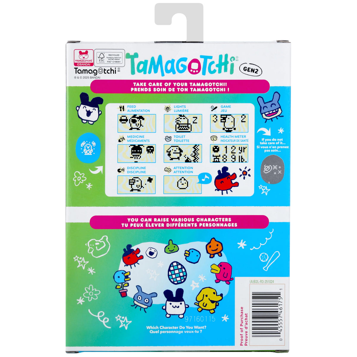 Tamagotchi Original device with included CR2032 battery—ready to play.