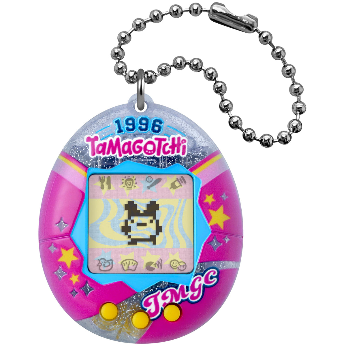 Tamagotchi Original College Sweater shell on the go for portable play and care.