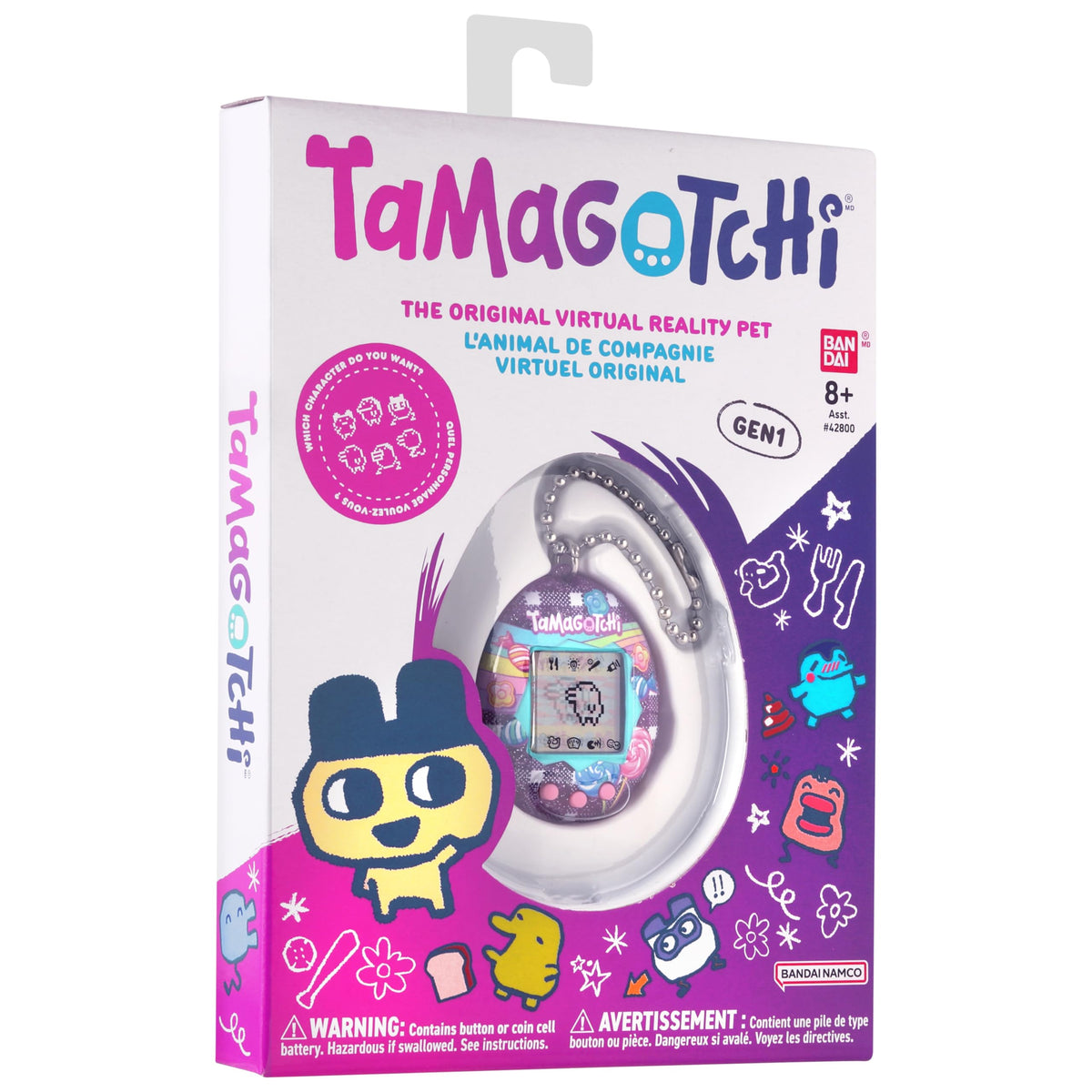 Tamagotchi Original colorful shell and lights for nostalgic appeal.