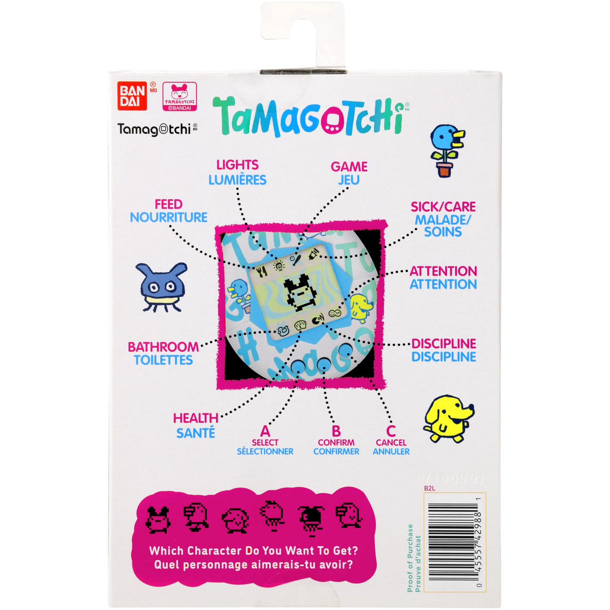 Tamagotchi Original compact design fits in a pocket or bag.