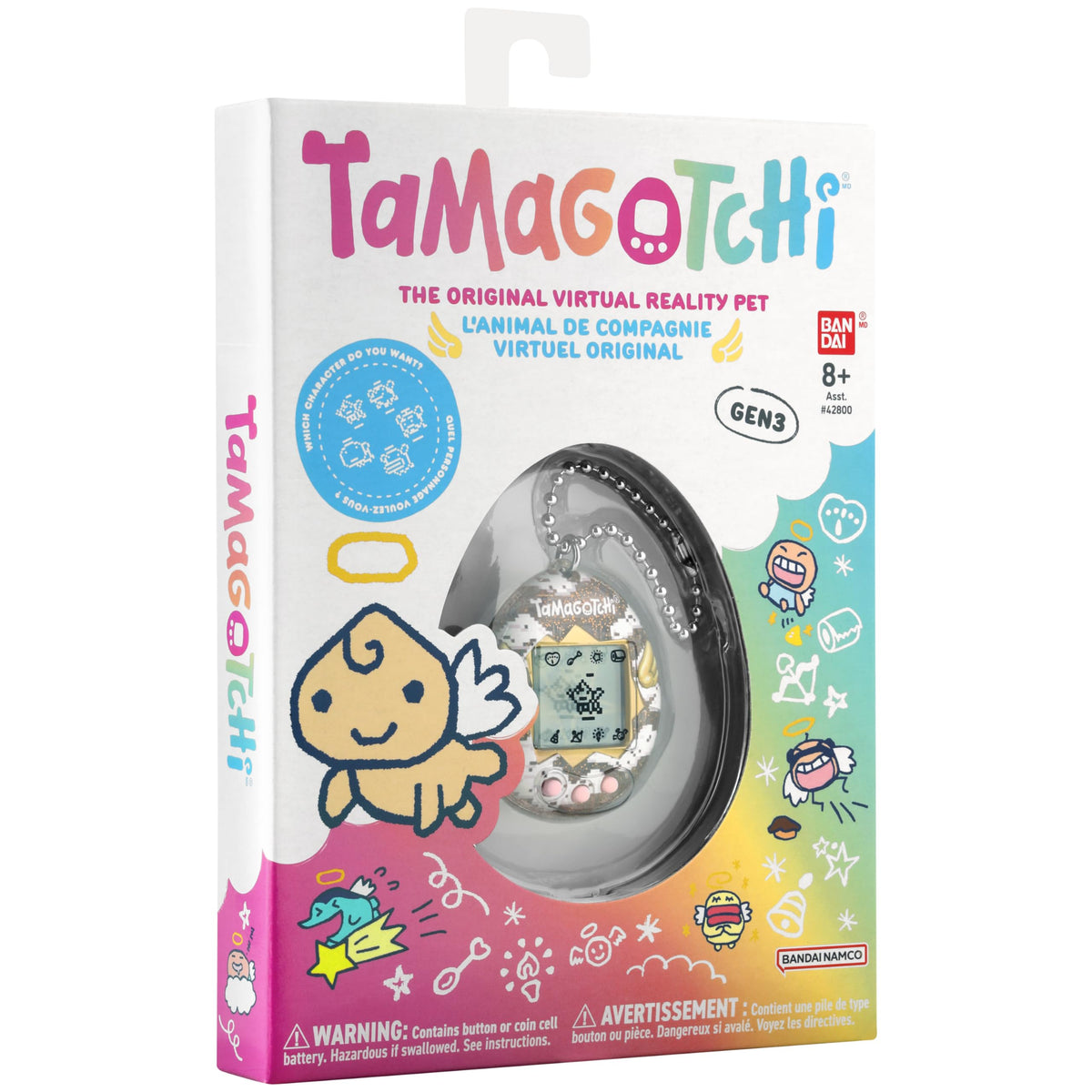 Tamagotchi Original CR2032 battery included for immediate use.