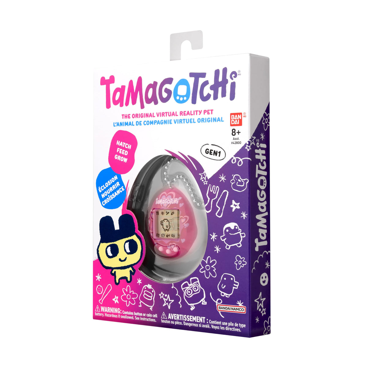 Tamagotchi Original CR2032 battery included for immediate use.