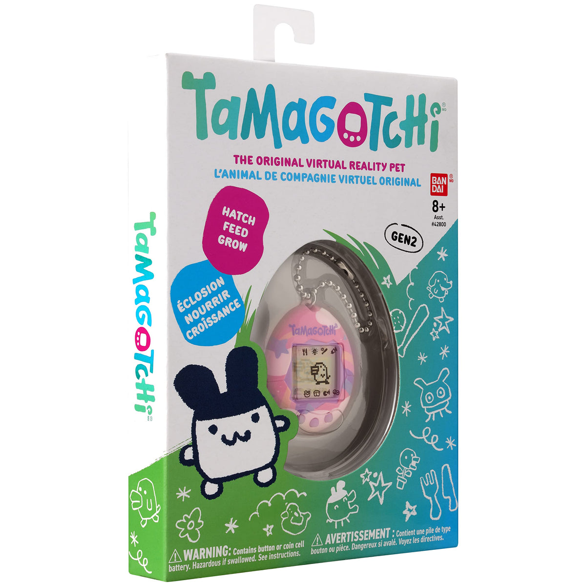 Tamagotchi Original Dreamy portable pet image highlights travel-friendly fun.