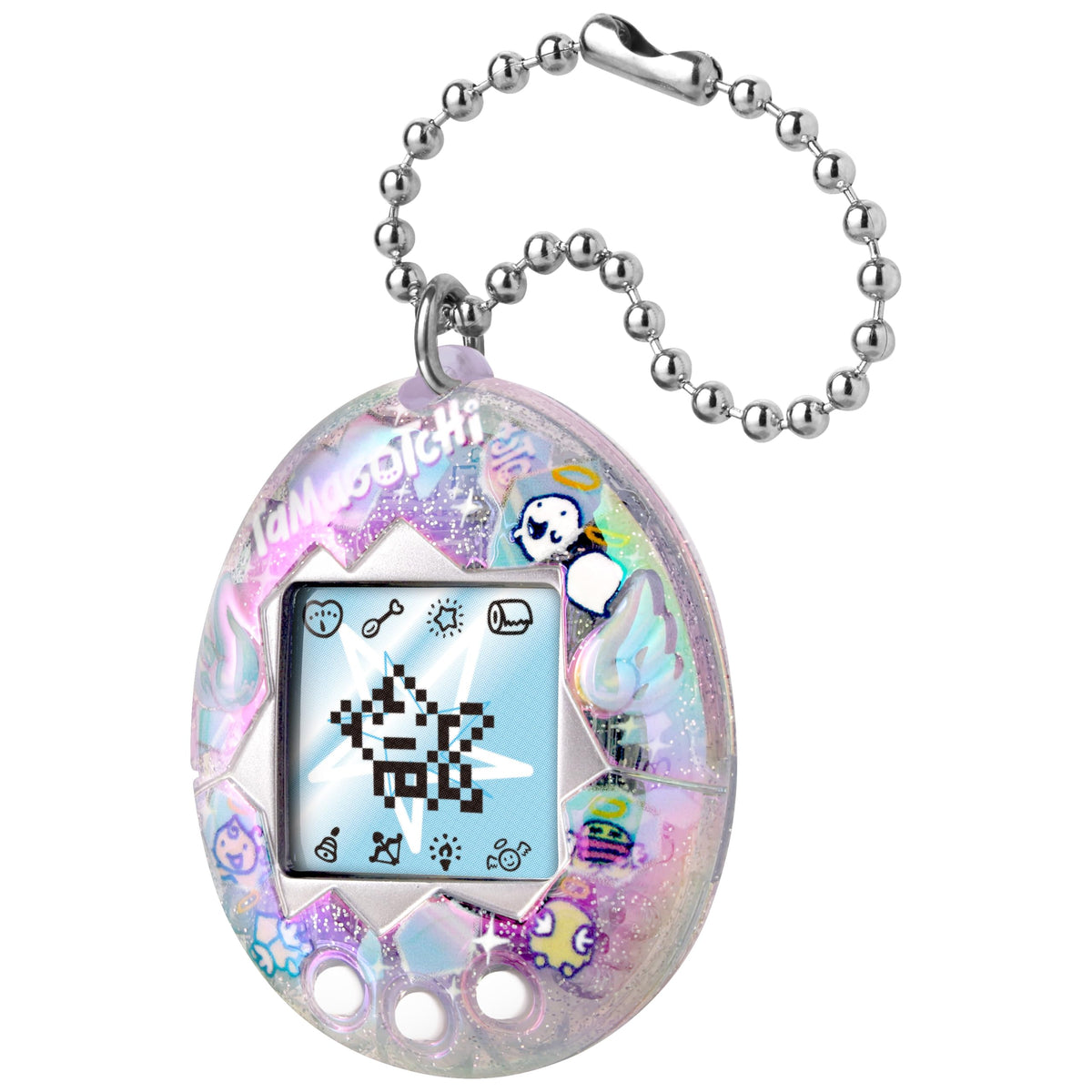 Tamagotchi Original metallic pink mirror accessory boosts on-the-go style