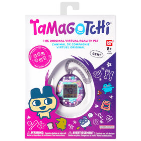 Tamagotchi Original device on a chain ready for travel.